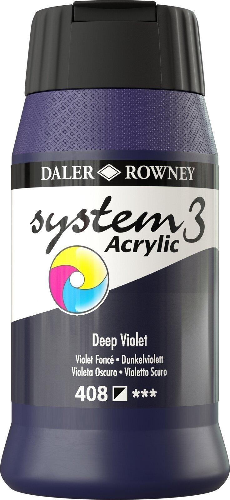 Akryylimaali Daler Rowney System3 Akryylimaali Deep Violet 500 ml 1 kpl