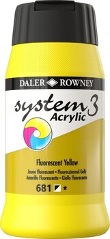 Peinture acrylique Daler Rowney System3 Peinture acrylique Fluorescent Yellow 500 ml 1 pc - 1