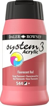 Tinta acrílica Daler Rowney System3 Tinta acrílica Fluorescent Red 500 ml 1 un. - 1