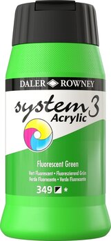 Akryylimaali Daler Rowney System3 Akryylimaali Fluorescent Green 500 ml 1 kpl - 1