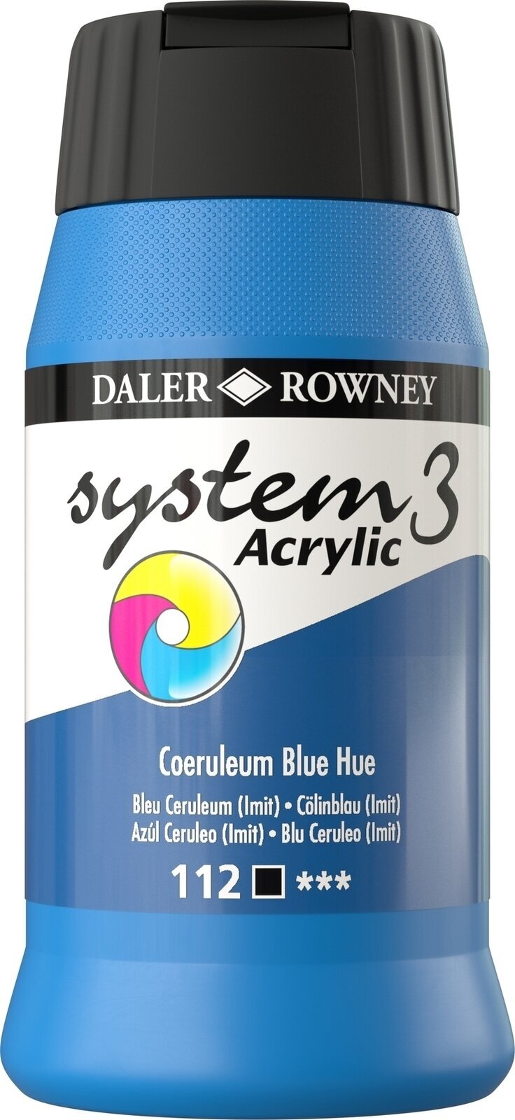Tinta acrílica Daler Rowney System3 Tinta acrílica Coeruleum Blue Hue 500 ml 1 un.