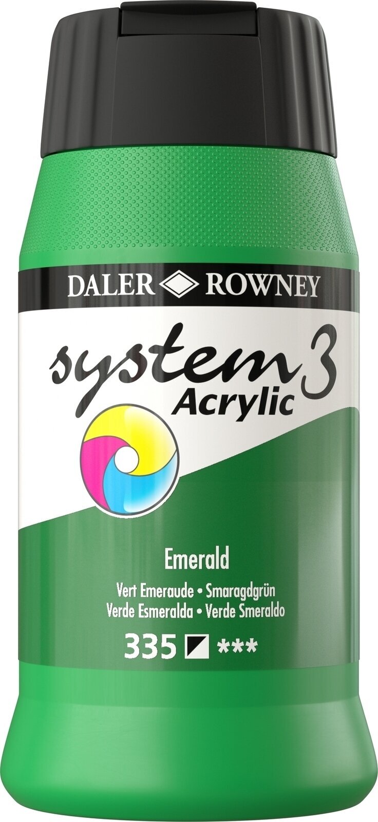 Colore acrilico Daler Rowney System3 Colori acrilici Emerald 500 ml 1 pz