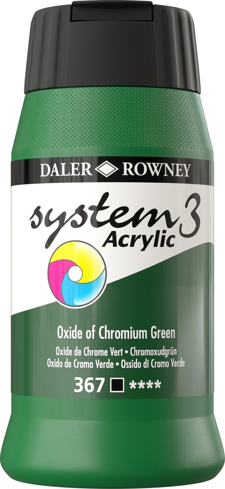 Tinta acrílica Daler Rowney System3 Tinta acrílica Oxide of Chromium Green 500 ml 1 un.
