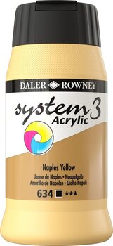 Colore acrilico Daler Rowney System3 Colori acrilici Naples Yellow 500 ml 1 pz - 1