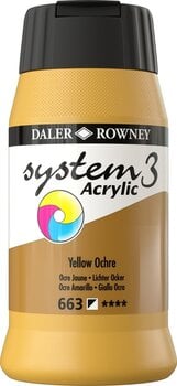 Colore acrilico Daler Rowney System3 Colori acrilici Yellow Ochre 500 ml 1 pz - 1