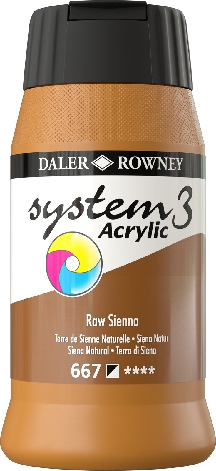 Akryylimaali Daler Rowney System3 Akryylimaali Raw Sienna 500 ml 1 kpl
