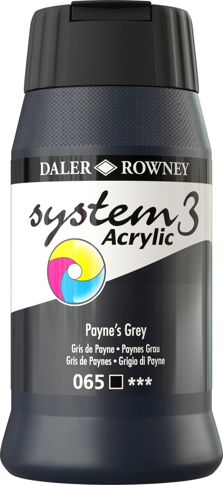 Tinta acrílica Daler Rowney System3 Tinta acrílica Payne's Grey 500 ml 1 un.