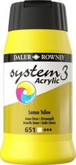 Akrüülvärv Daler Rowney System3 Acrylic Paint Plastic Pot 500ml Lemon Yellow