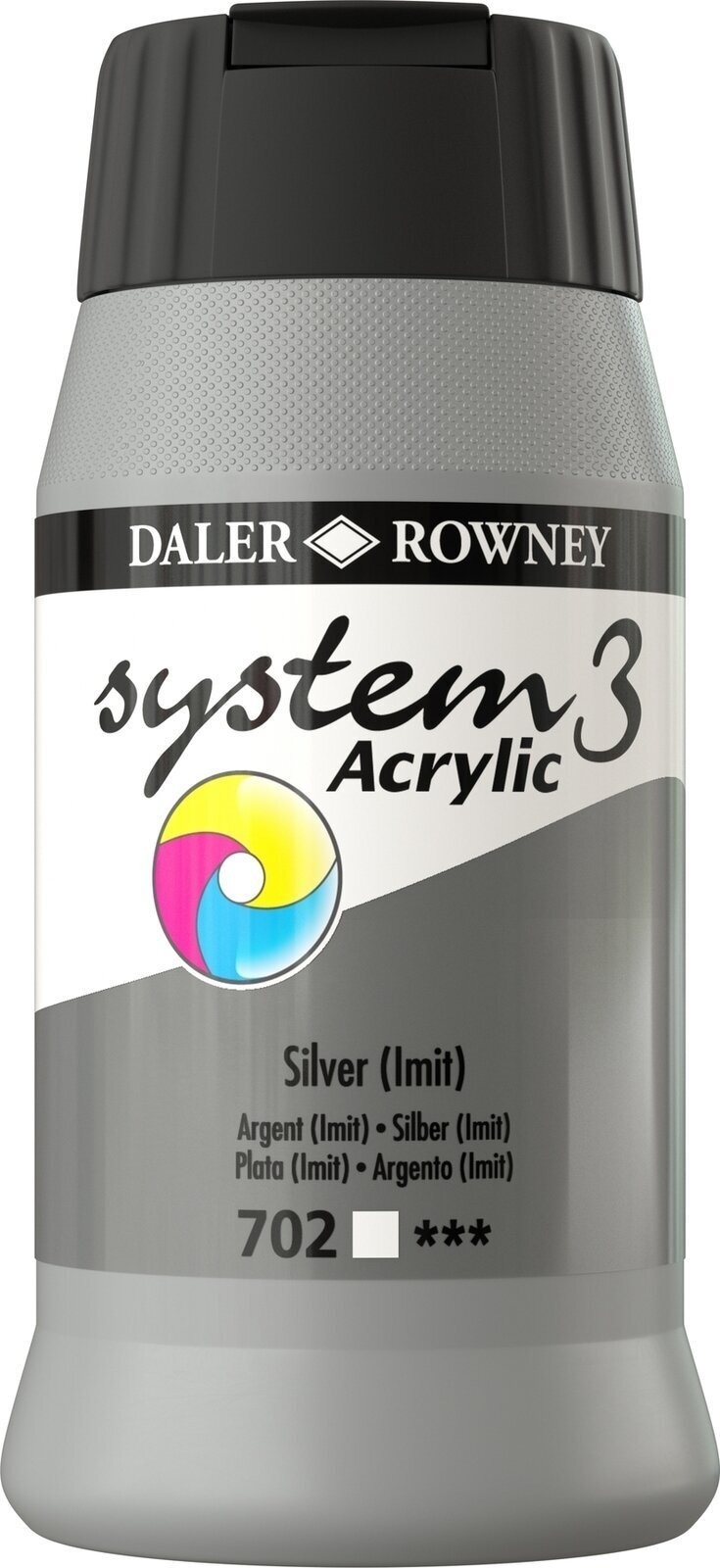 Tinta acrílica Daler Rowney System3 Tinta acrílica Silver Imitation 500 ml 1 un.
