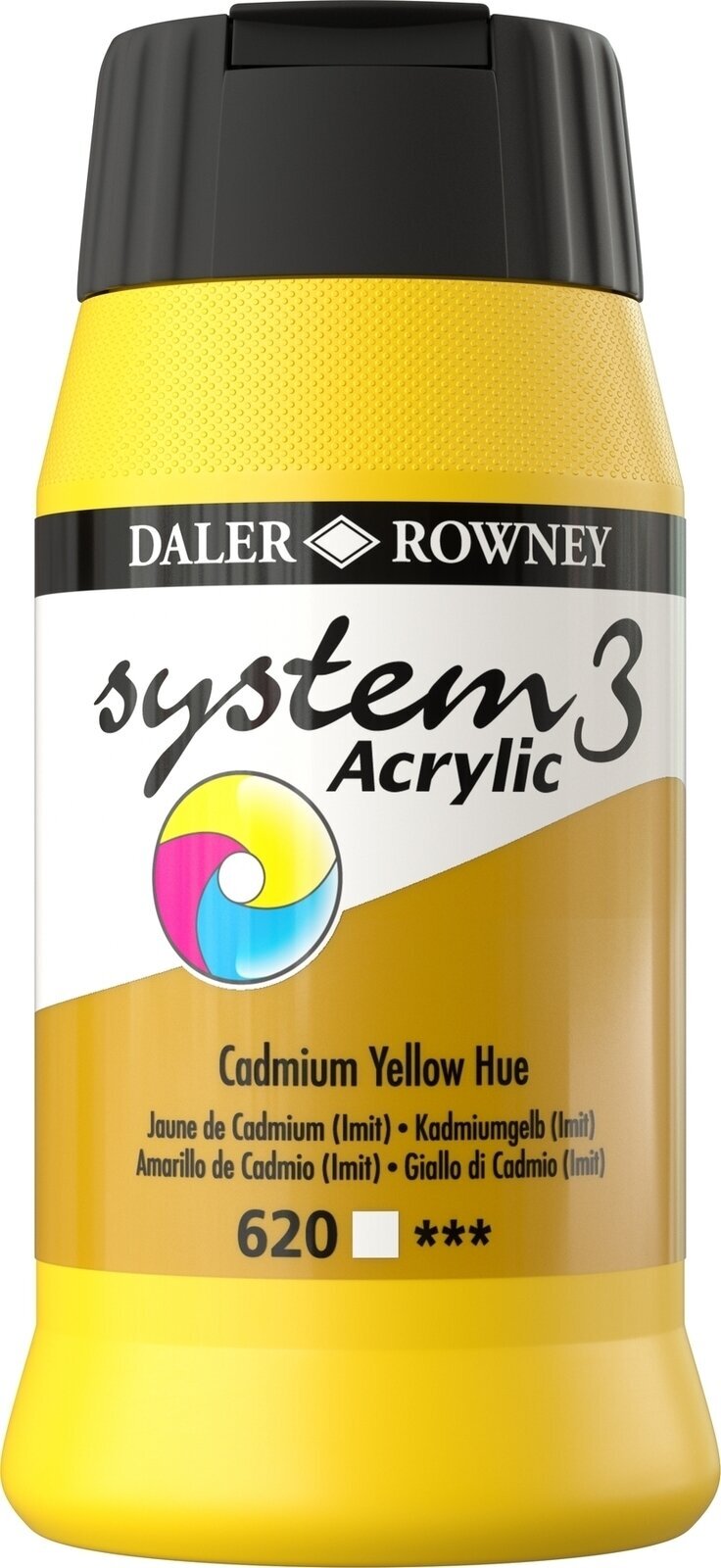 Tinta acrílica Daler Rowney System3 Tinta acrílica Cadmium Yellow Hue 500 ml 1 un.