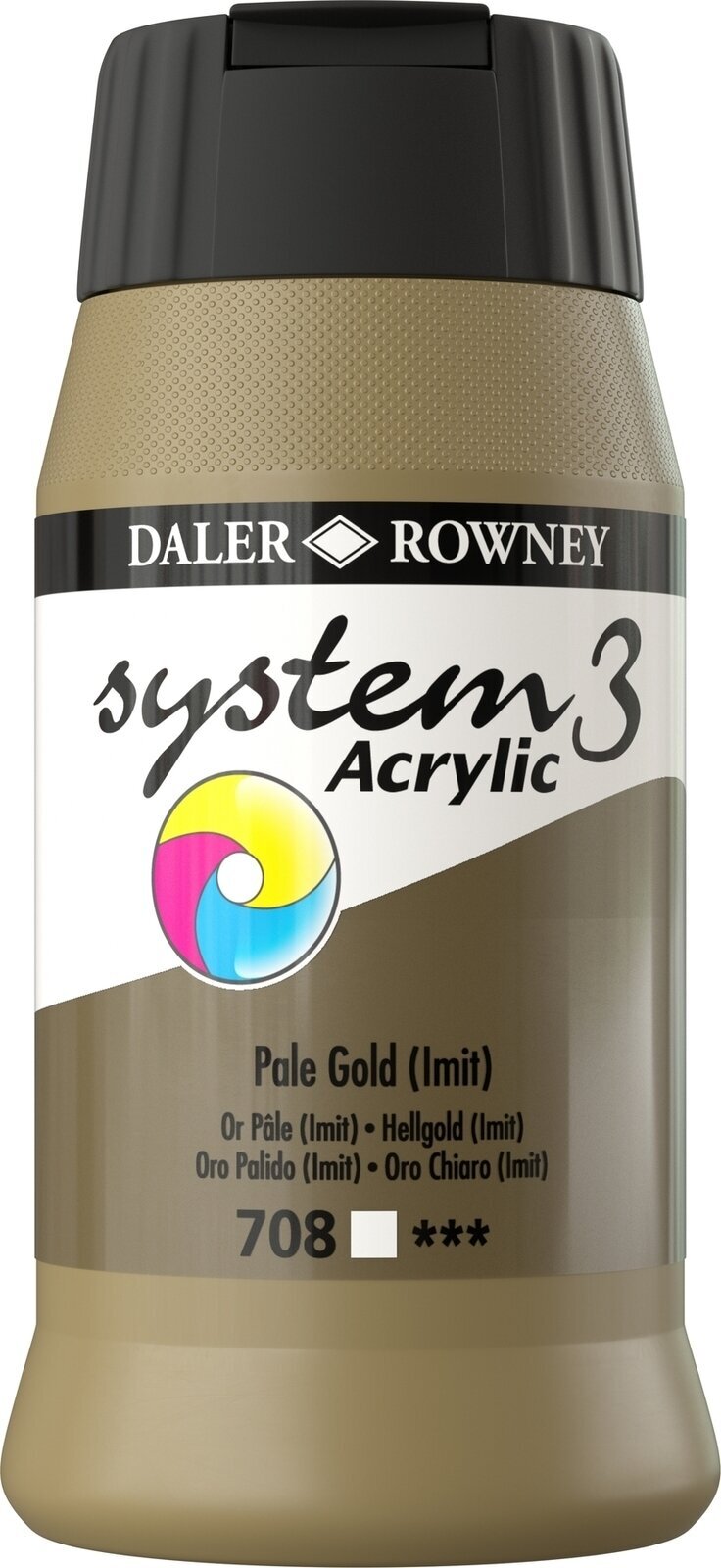 Culoare acrilică Daler Rowney System3 Vopsea acrilică Pale Gold Imitation 500 ml 1 buc