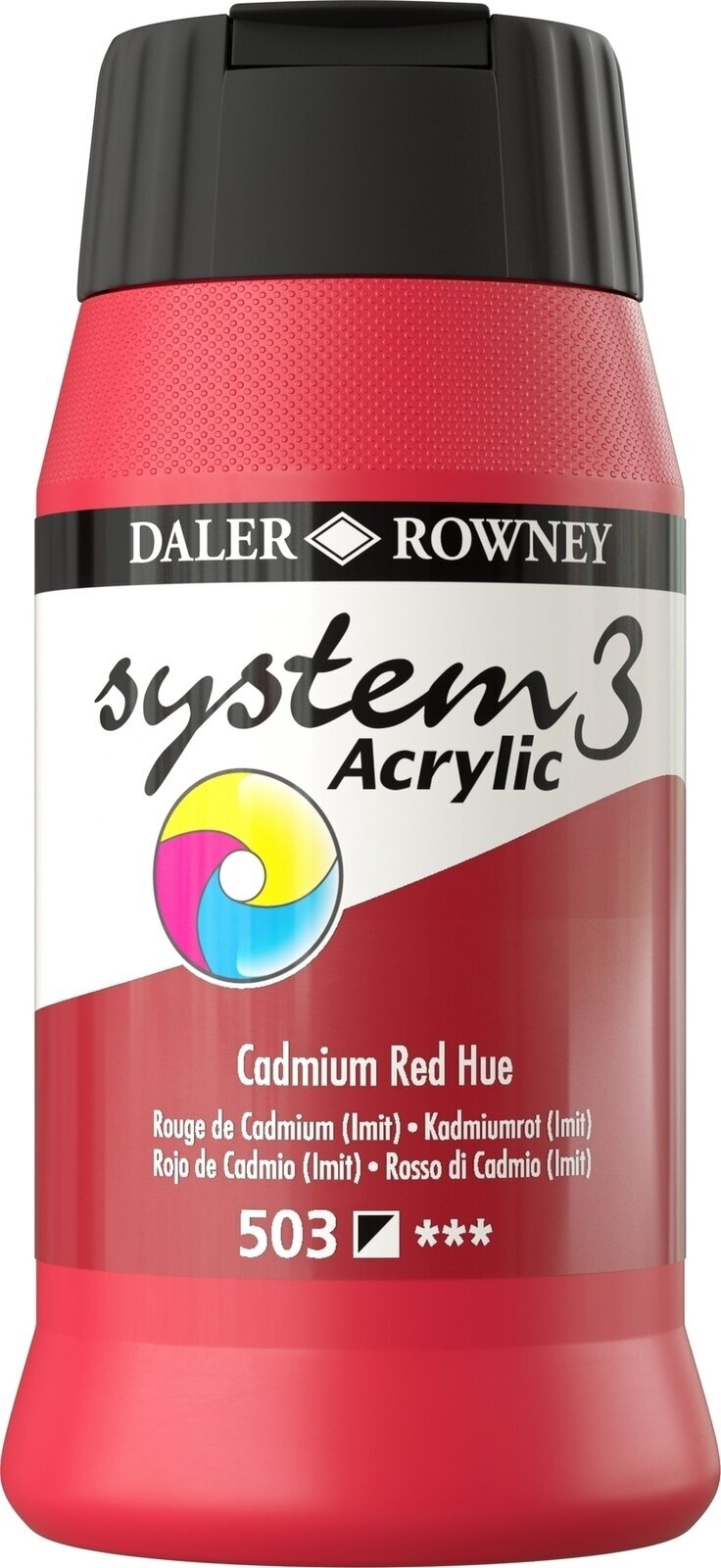 Acrylverf Daler Rowney System3 Acrylverf Cadmium Red Hue 500 ml 1 stuk