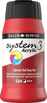 Peinture acrylique Daler Rowney System3 Peinture acrylique Cadmium Red Deep Hue 500 ml 1 pc - 1