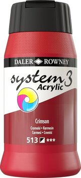 Colore acrilico Daler Rowney System3 Colori acrilici Crimson 500 ml 1 pz - 1