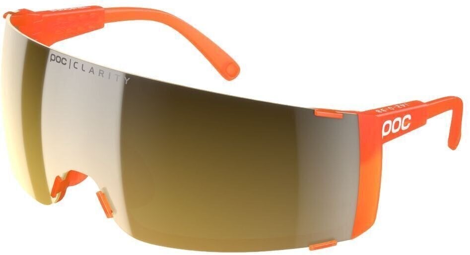 Photos - Sunglasses ROS POC POC Propel Fluorescent Orange Translucent/Clarity Road Sunny Gold Cycl 