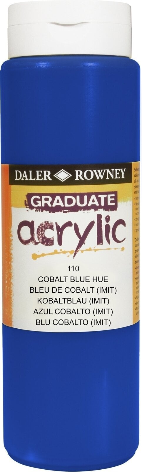 Farba akrylowa Daler Rowney Graduate Farba akrylowa Cobalt Blue Hue 500 ml 1 szt