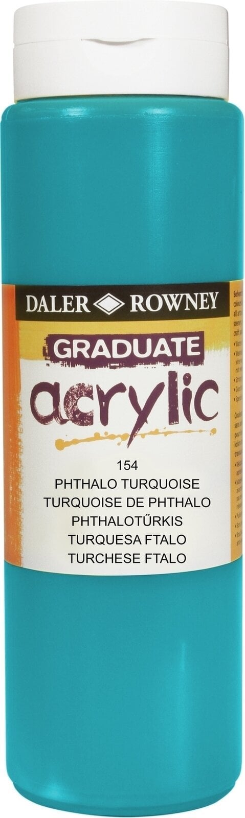 Acrylverf Daler Rowney Graduate Acrylverf Phthalo Turquoise 500 ml 1 stuk