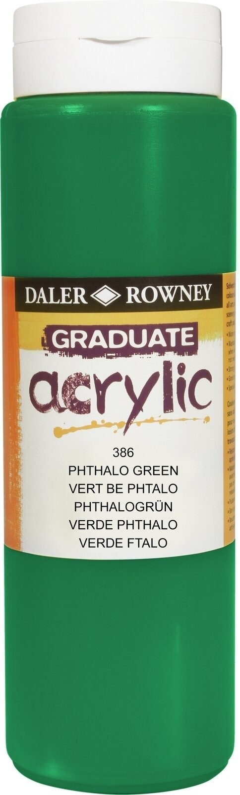 Pintura acrílica Daler Rowney Graduate Acrylic Paint Phthalo Green 500 ml 1 pc