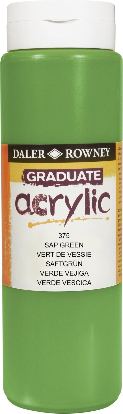 Akryylimaali Daler Rowney Graduate Akryylimaali Sap Green 500 ml 1 kpl