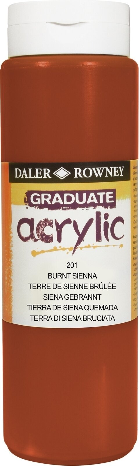 Colore acrilico Daler Rowney Graduate Colori acrilici Burnt Sienna 500 ml 1 pz