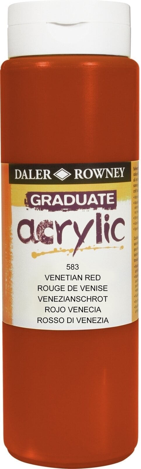 Peinture acrylique Daler Rowney Graduate Peinture acrylique Venetian Red 500 ml 1 pc