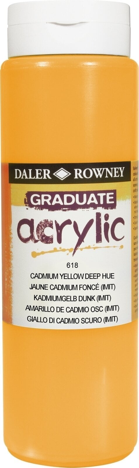 Acrylic Paint Daler Rowney Graduate Acrylic Paint Cadmium Yellow Deep Hue 500 ml 1 pc