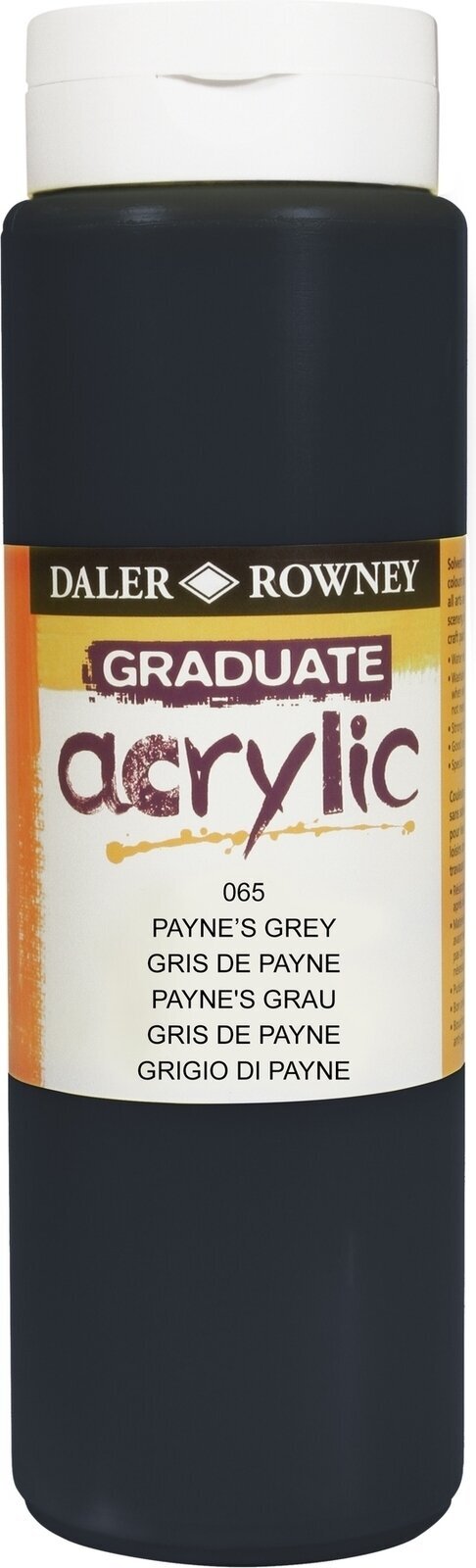 Culoare acrilică Daler Rowney Graduate Vopsea acrilică Payne's Grey 500 ml 1 buc
