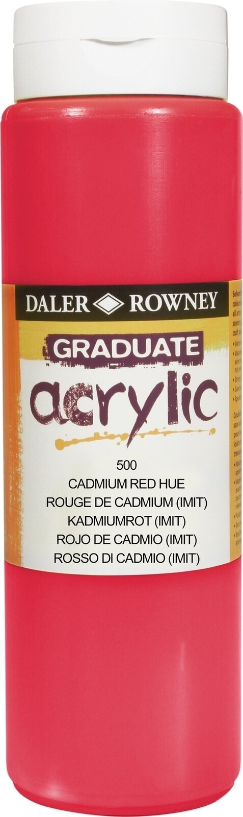 Colore acrilico Daler Rowney Graduate Colori acrilici Cadmium Red Hue 500 ml 1 pz