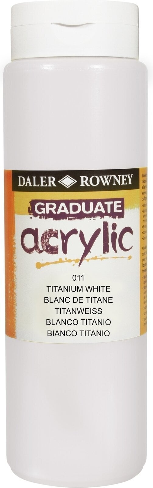 Culoare acrilică Daler Rowney Graduate Vopsea acrilică Alb Titanium 500 ml 1 buc