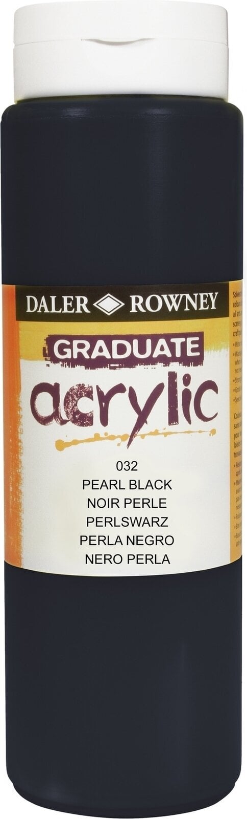 Pintura acrílica Daler Rowney Graduate Acrylic Paint Pearl Black 500 ml 1 pc
