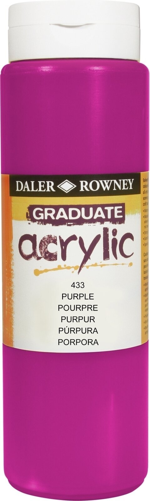 Akrylmaling Daler Rowney Graduate Akrylmaling Purple 500 ml 1 stk.