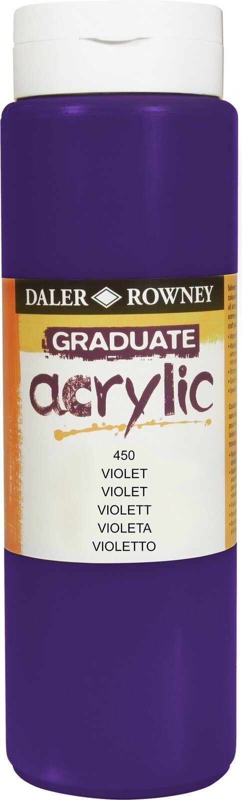 Culoare acrilică Daler Rowney Graduate Vopsea acrilică Violet 500 ml 1 buc