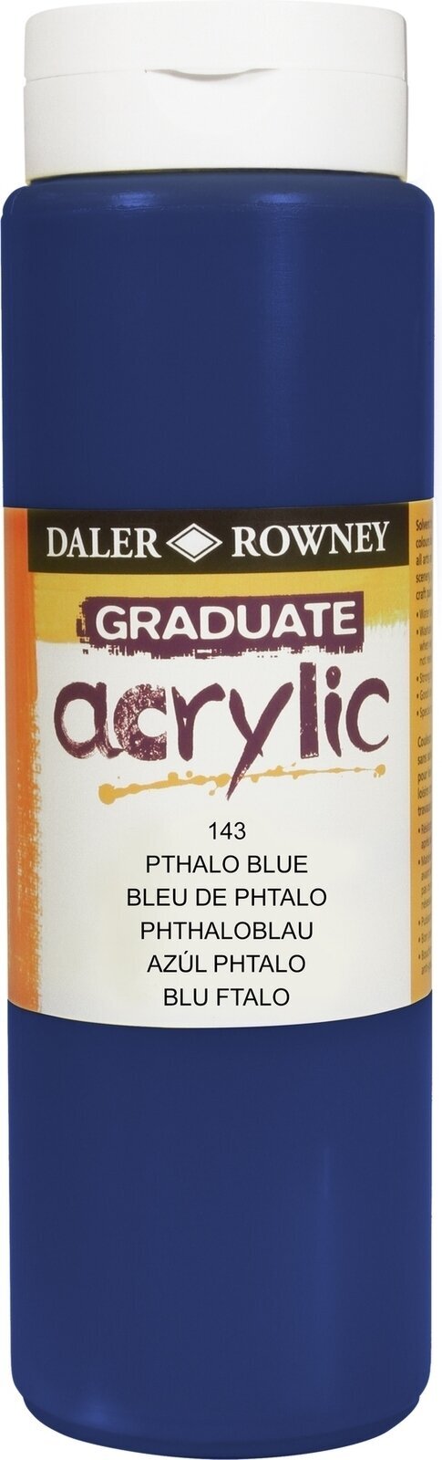 Culoare acrilică Daler Rowney Graduate Vopsea acrilică Phthalo Blue 500 ml 1 buc