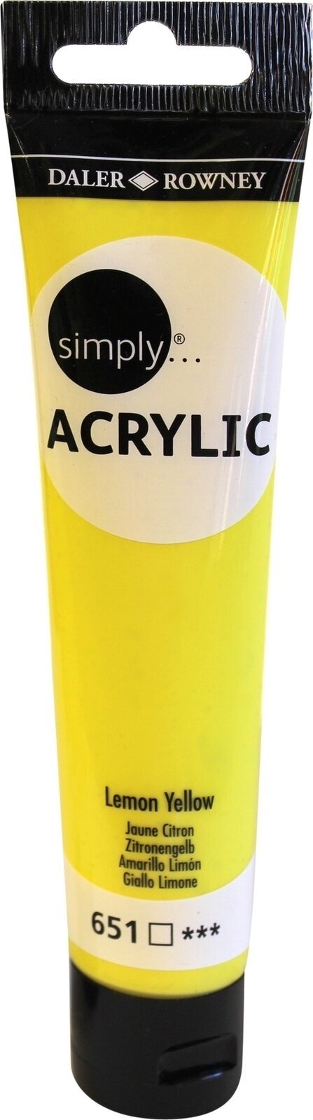 Acrylverf Daler Rowney Simply Acrylverf Lemon Yellow 75 ml 1 stuk