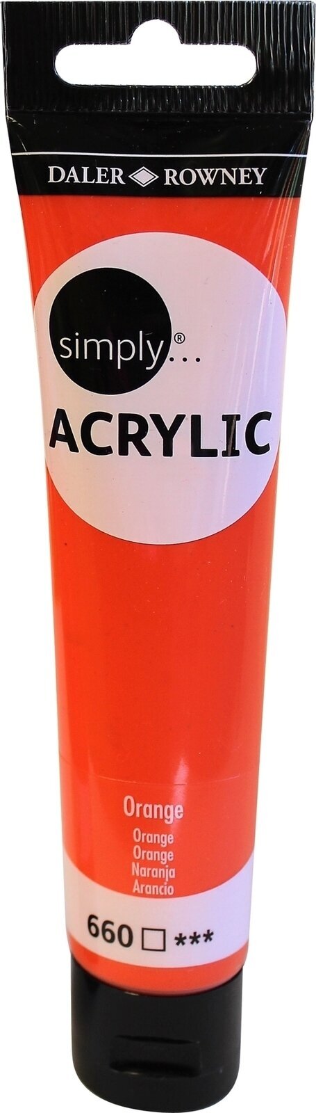 Peinture acrylique Daler Rowney Simply Peinture acrylique Orange 75 ml 1 pc