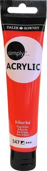 Colore acrilico Daler Rowney Simply Colori acrilici Brilliant Red 75 ml 1 pz - 1