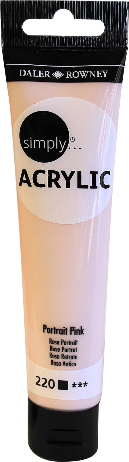 Akrylmaling Daler Rowney Simply Akrylmaling Peach Pink 75 ml 1 stk.
