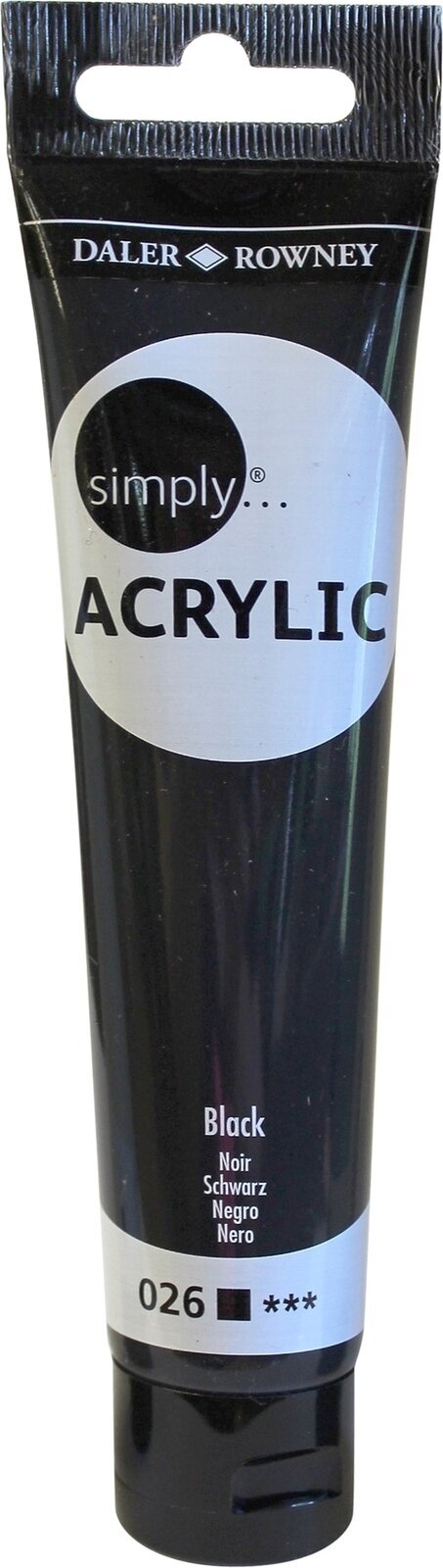 Akryylimaali Daler Rowney Simply Akryylimaali Black 75 ml 1 kpl