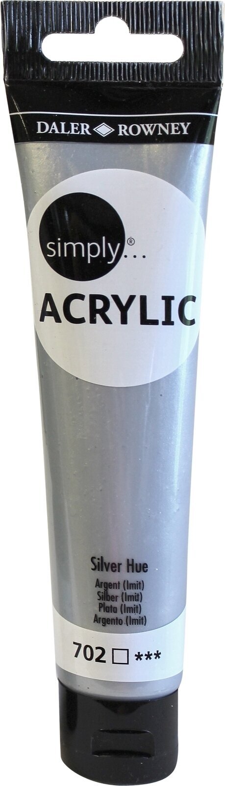 Akryylimaali Daler Rowney Simply Akryylimaali Silver 75 ml 1 kpl