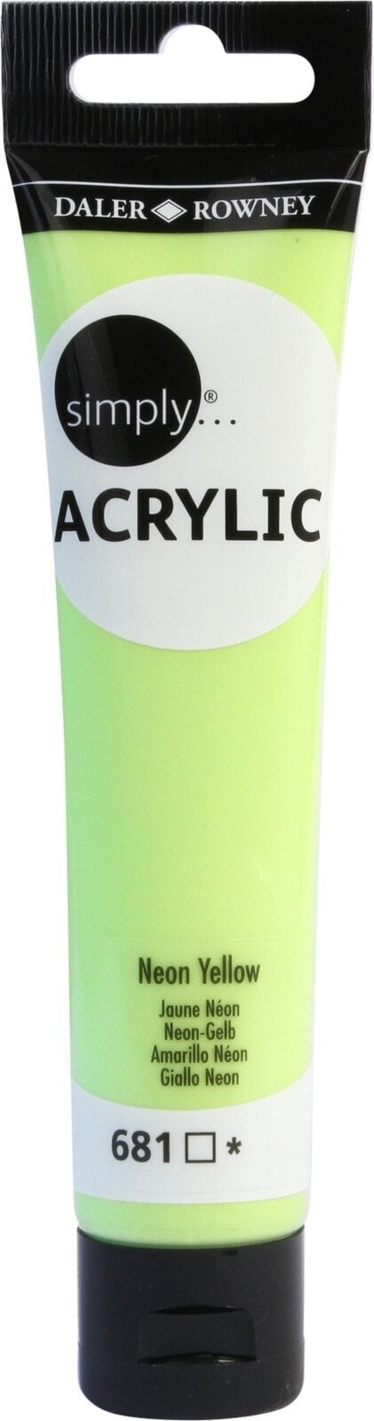 Aκρυλικό Χρώμα Daler Rowney Simply Ακρυλική μπογιά Neon Yellow 75 ml 1 τεμ.