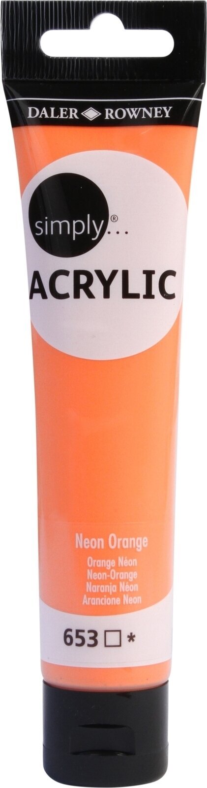 Akrilfesték Daler Rowney Simply Akril festék Neon Orange 75 ml 1 db