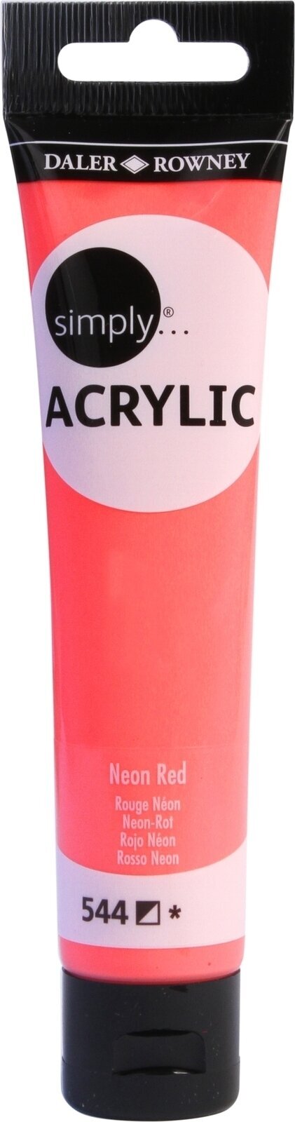 Culoare acrilică Daler Rowney Simply Vopsea acrilică Neon Red 75 ml 1 buc