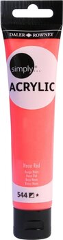 Acrylic Paint Daler Rowney Simply Acrylic Paint Neon Red 75 ml 1 pc - 1