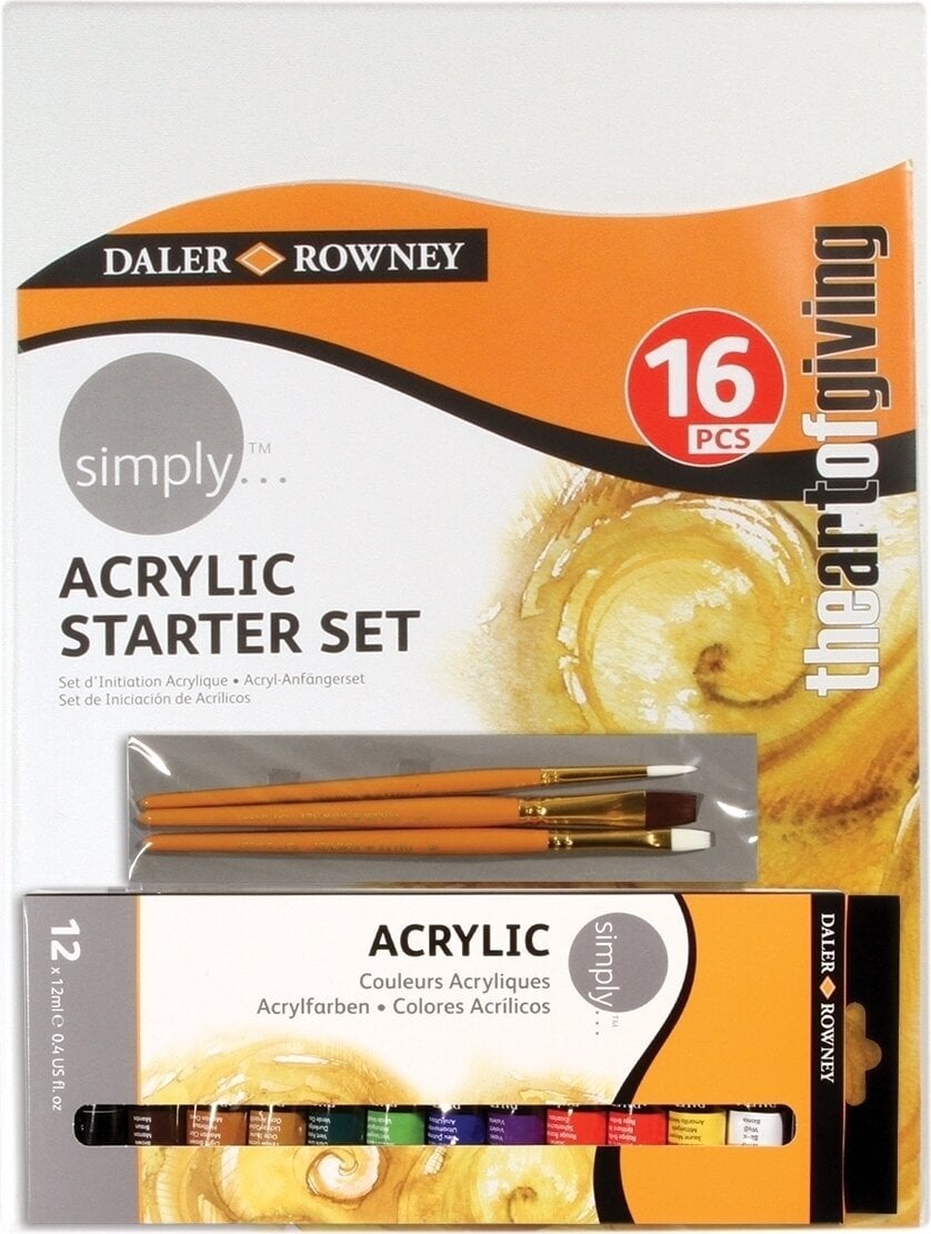 Akryylimaali Daler Rowney Simply Set of Acrylic Paints 12 x 12 ml