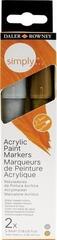 Pennarell Daler Rowney Simply Acrylic Marker Set di pennarelli acrilici 2 - 3 mm Gold and Silver 2 x 5,3 ml