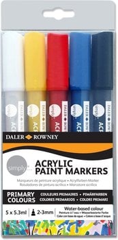 Feutre à point Daler Rowney Simply Acrylic Marker Ensemble de marqueurs acryliques 5 x 5,3 ml - 1