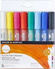 Pennarell Daler Rowney Simply Acrylic Marker Set di pennarelli acrilici 2 - 3 mm 8 x 5,3 ml