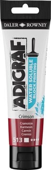 Verf voor linosnede Daler Rowney Adigraf Block Printing Water Soluble Colour Verf voor linosnede Crimson 59 ml - 1