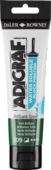 Paint For Linocut Daler Rowney Adigraf Block Printing Water Soluble Colour Paint For Linocut Brilliant Green 59 ml - 1