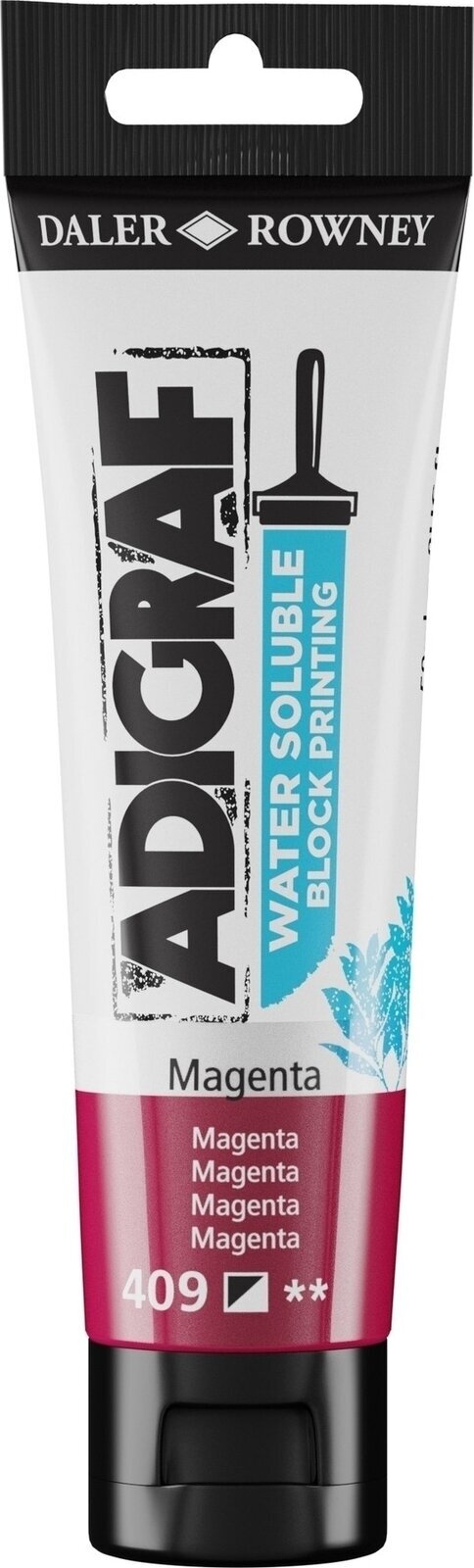 Tinta para linogravura Daler Rowney Adigraf Block Printing Water Soluble Colour Tinta para linogravura Magenta 59 ml